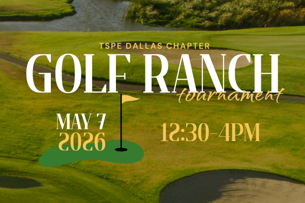 Image highlighting information on TSPE Engineers Golf Tournament on May 7, 2026